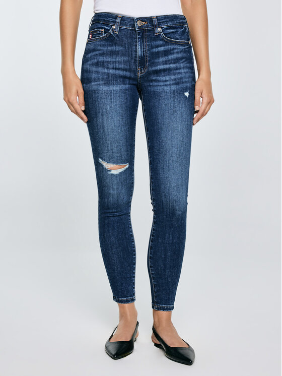 BIG STAR BIG STAR Jeansy MELINDA HIGH WAIST Granatowy Skinny Fit