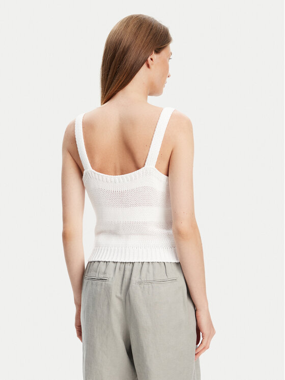 United Colors Of Benetton United Colors Of Benetton Top 1898DH018 Biały Relaxed Fit