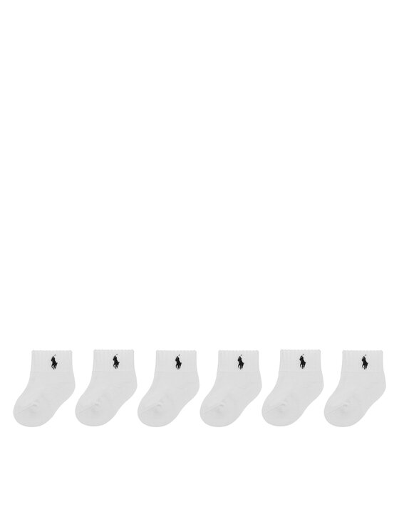 Polo Ralph Lauren Polo Ralph Lauren 6er-Set hohe Kindersocken 441974057001 Weiß