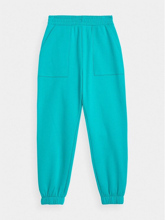 4F 4F Pantaloni da tuta 4FAW22TTROF261-35S Turchese Regular Fit
