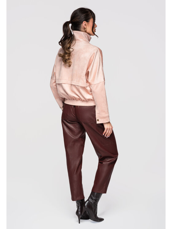 Ombre Ombre Kurtka bomber OW-JAFL-0122 Różowy Regular Fit