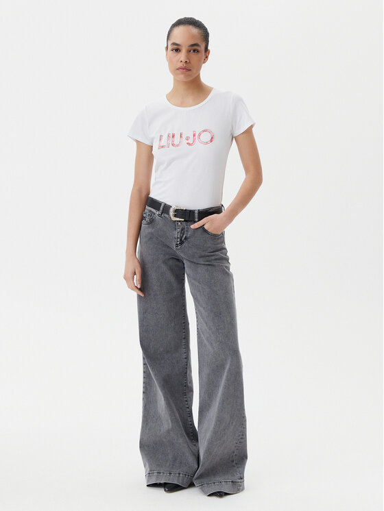 Liu Jo Beachwear Liu Jo Beachwear T-Shirt VA5154 JS003 Biały Regular Fit