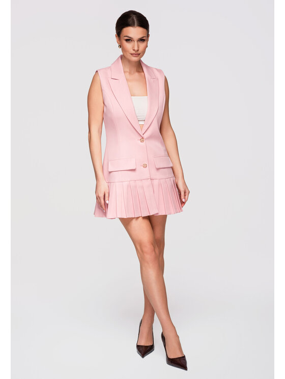 Ombre Ombre Sukienka wieczorowa LA-OM-DLR303 Różowy Slim Fit