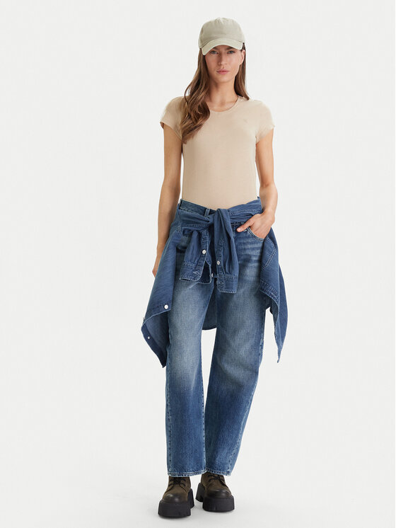 G-Star Raw G-Star Raw Marškinėliai Eyben D24533-4107 Écru Slim Fit