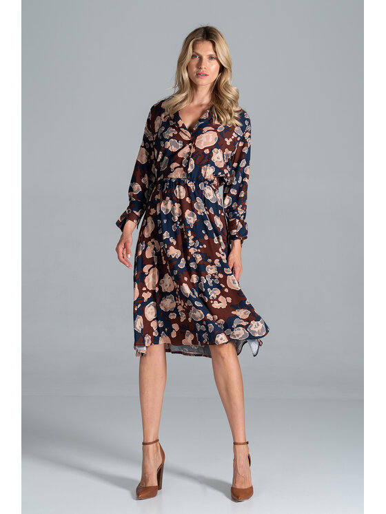 FIGL FIGL Sukienka M838 Czarny Regular Fit