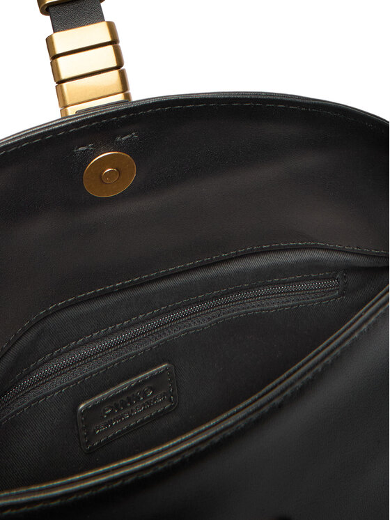 PINKO PINKO Дамска чанта Saddle Baguette Mini AI 25-26 PLTT 105895 A1ZX Черен