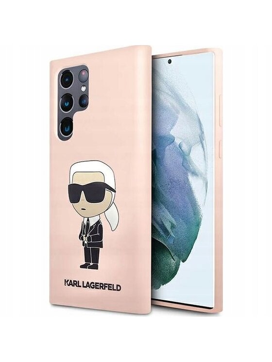 KARL LAGERFELD KARL LAGERFELD Etui na telefon Silicone Ikonik Różowe złocenie