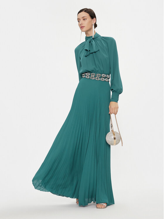 Elisabetta Franchi Elisabetta Franchi Плисирана пола GO-050-37E2-V400 Син Regular Fit