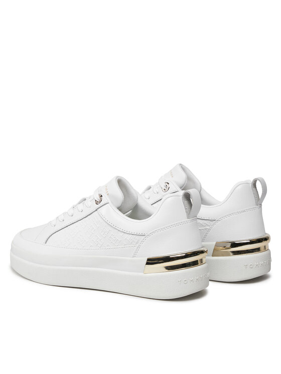 Tommy Hilfiger Tommy Hilfiger Sneakersy Lux Court Sneaker Monogram FW0FW07808 Biały