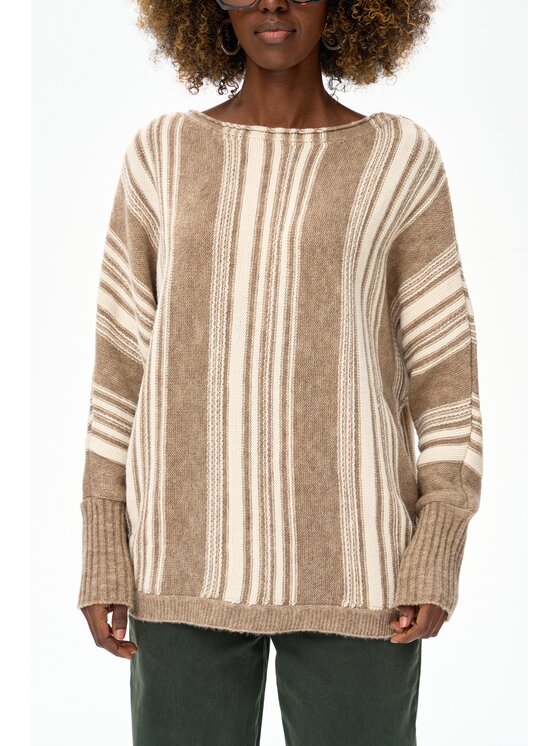blue shadow blue shadow Sweter Hippie Brązowy Regular Fit