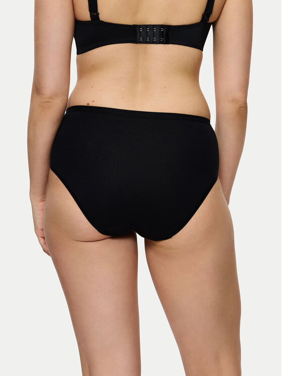 Triumph Triumph Klasične spodnje hlačke z visokim pasom Sense Of Cotton 10224970 Črna