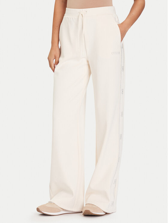 Guess Guess Pantaloni trening V5BB12 KCX22 Bej deschis Wide Leg