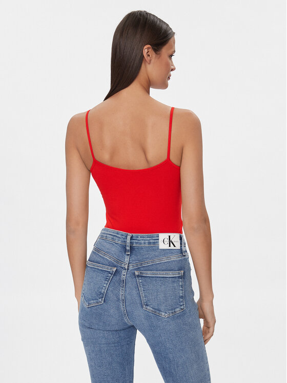 Calvin Klein Jeans Calvin Klein Jeans Bodi Monologo J20J223421 Punane Slim Fit