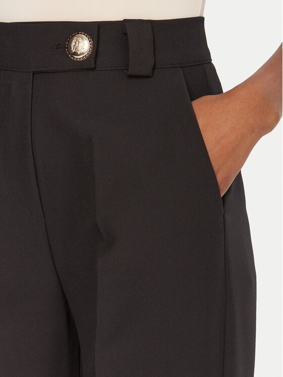 Maryley Maryley Bavlnené nohavice 25IB563/43NE Čierna Regular Fit