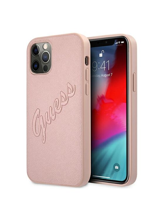 Etui na telefon Guess, Różowe, iPhone 12 Pro Max