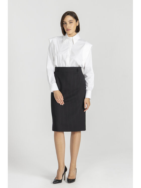 Deni Cler Milano Deni Cler Milano Spódnica ołówkowa W-DC-7051-E5-G6-91-1 Czarny Regular Fit