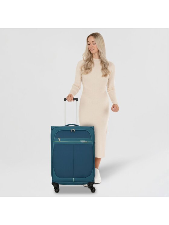 American Tourister American Tourister Walizka średnia 303572 Turkusowy