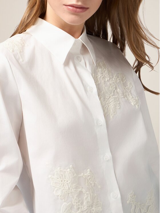 Oltre Oltre Camicia 5118R003026N011 Bianco Boxy Fit