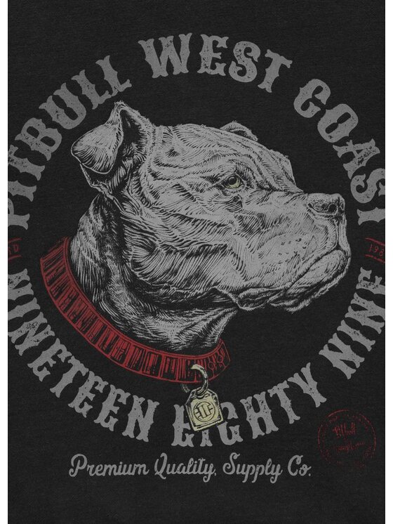 PITBULL PITBULL Bluza Washed STRENGHT & RESPECT Szary Regular Fit