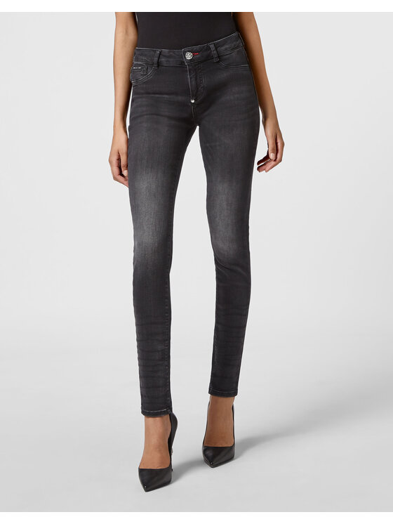PHILIPP PLEIN PHILIPP PLEIN Jegginsy 1703 Czarny Jegging Fit