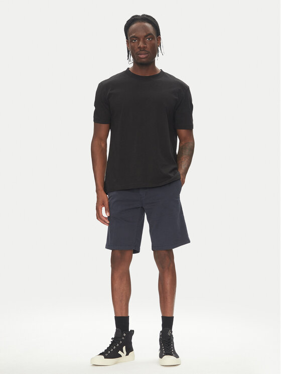 Mustang Mustang Шорти з тканини Amsterdam 1016450 Cиній Slim Fit