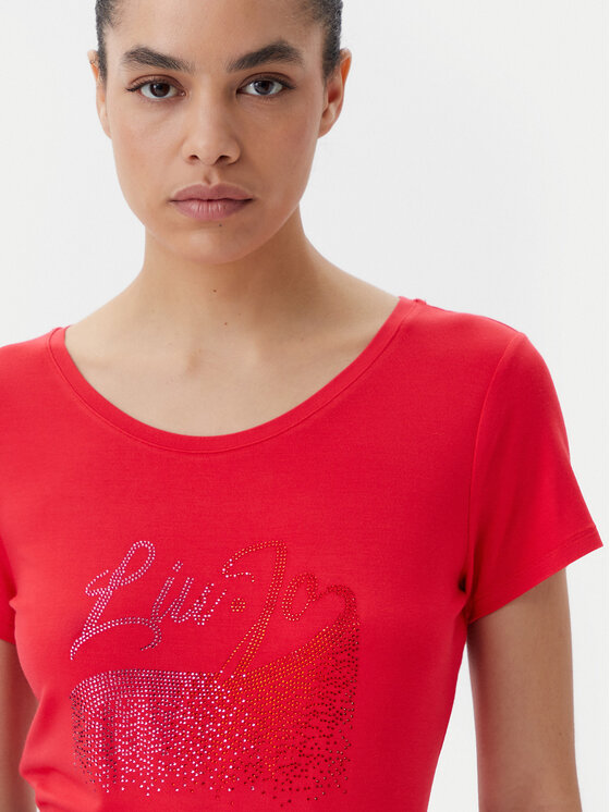 Liu Jo Beachwear Liu Jo Beachwear T-shirt VA5157 JS360 Crvena Regular Fit
