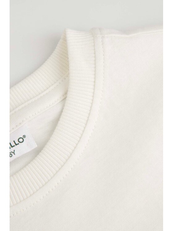 Coccodrillo Coccodrillo T-Shirt WC6143202TBK-003 Kremowy Regular Fit