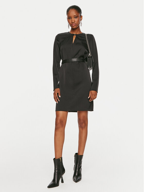Calvin Klein Calvin Klein Hétköznapi ruha Lw Shiny K20K207995 Fekete Regular Fit