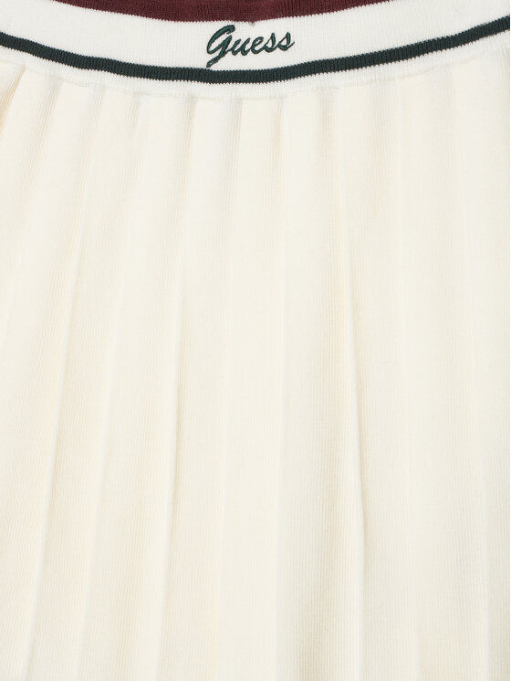 Guess Guess Πλισέ φούστα J5BD16 Z1152 Εκρού Regular Fit