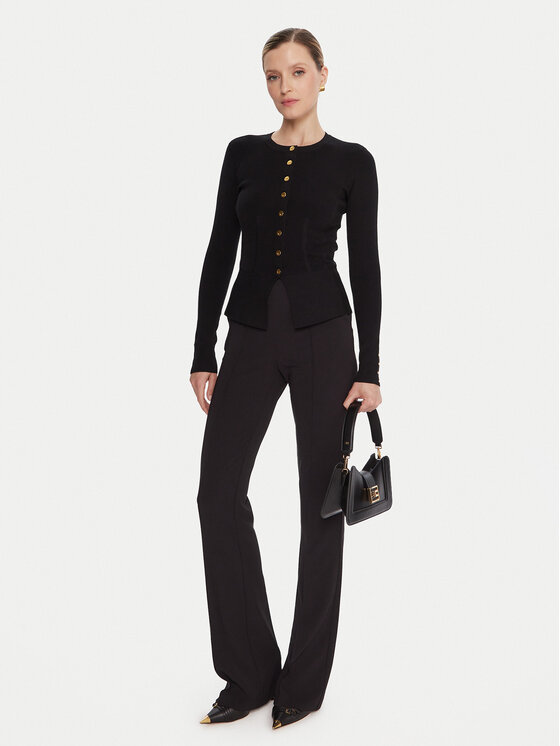 Elisabetta Franchi Elisabetta Franchi Kardigan MK-49S-57E2 Czarny Slim Fit