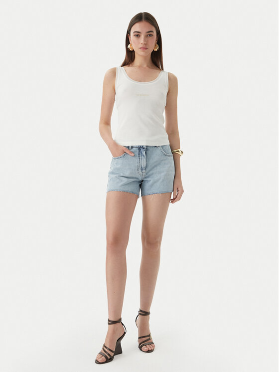 Patrizia Pepe Patrizia Pepe Топ 2M4523/J407-W146 Білий Slim Fit