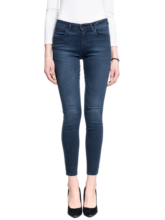 Wrangler Wrangler Jeansy SKINNY Niebieski Skinny Fit
