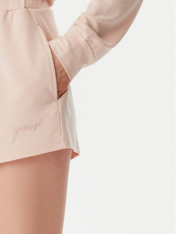 Guess Guess Pantalon scurți din material O5GD06 KCQP2 Roz Regular Fit