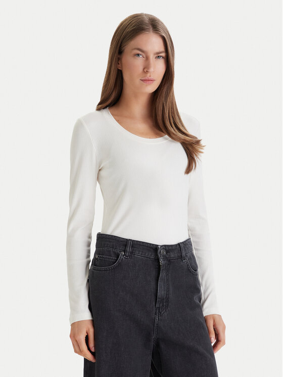 Calvin Klein Calvin Klein Blúzka LV044D235G Biela Slim Fit