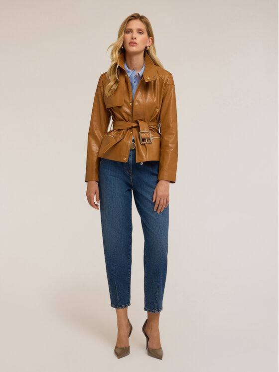 Motivi Motivi Giacca in similpelle R327Q001050N012 Marrone Regular Fit