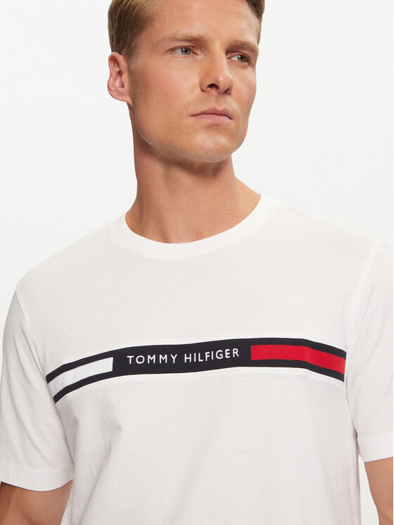 Tommy Hilfiger Tommy Hilfiger T-krekls MW0MW36498 Balts Regular Fit