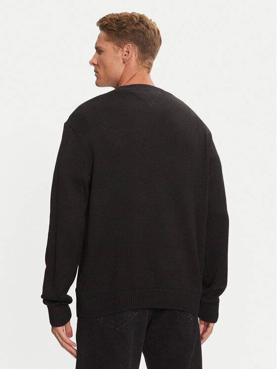 Tommy Jeans Tommy Jeans Džemper Badge DM0DM20706 Crna Regular Fit