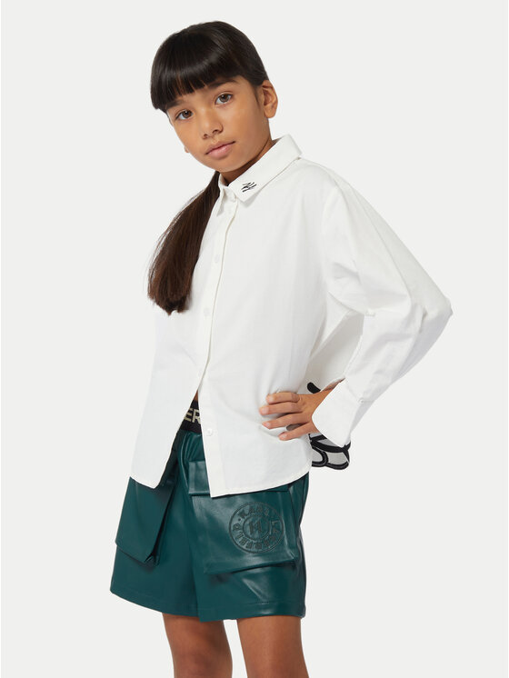 Karl Lagerfeld Kids Košeľa Z30217 S Biela Regular Fit