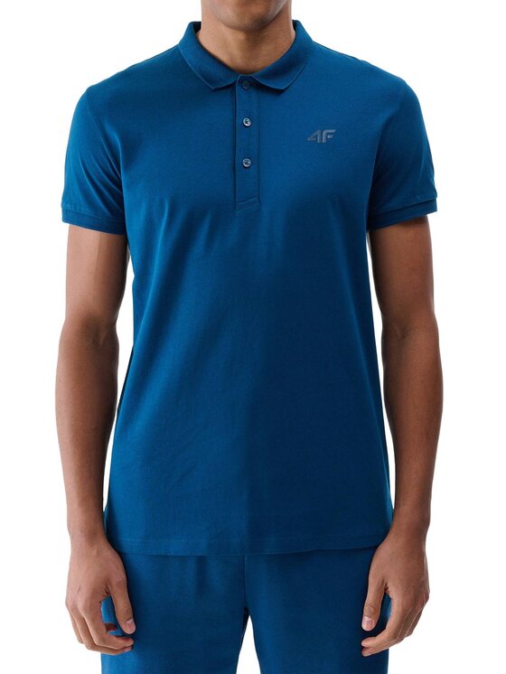 4F 4F Polo 4FWMM00TPTSM367-46S Zielony Regular Fit