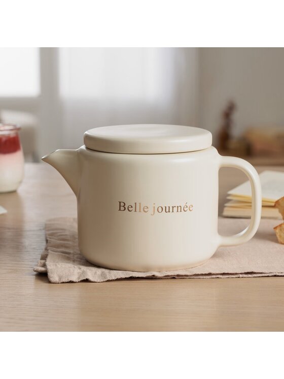 MIAhome MIAhome Zaparzacz dzbanek do herbaty ceramiczny Belle Journée kremowy Écru