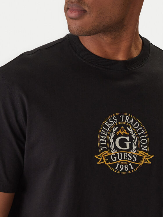 Guess Guess Tricou M6RI16 I3Z14 Negru Regular Fit