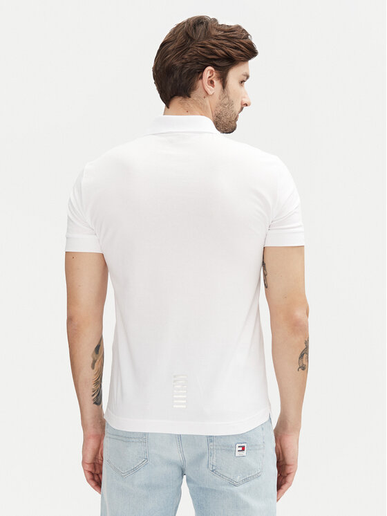 EA7 Emporio Armani EA7 Emporio Armani Polokošile 8NPF14 PJVQZ 0100 Bílá Regular Fit