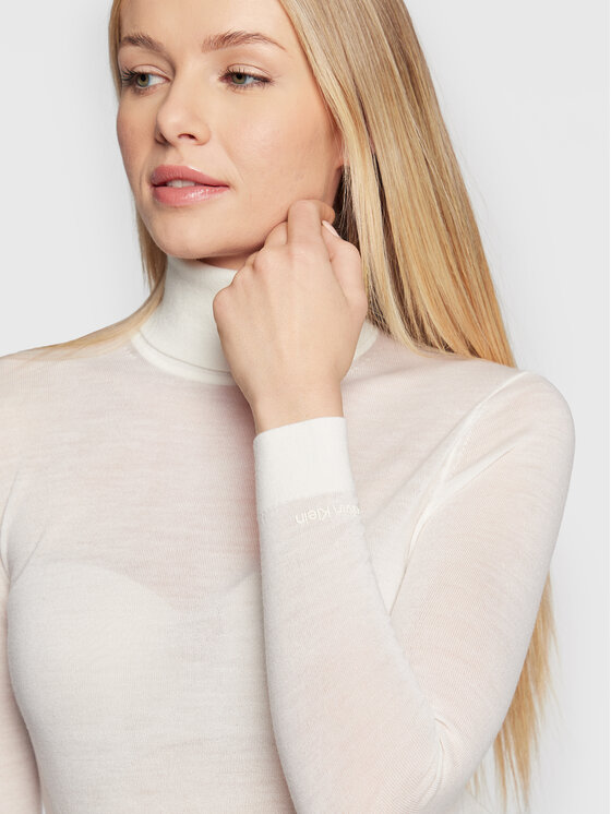 Calvin Klein Calvin Klein Rolák Extra Fine K20K204770 Béžová Slim Fit