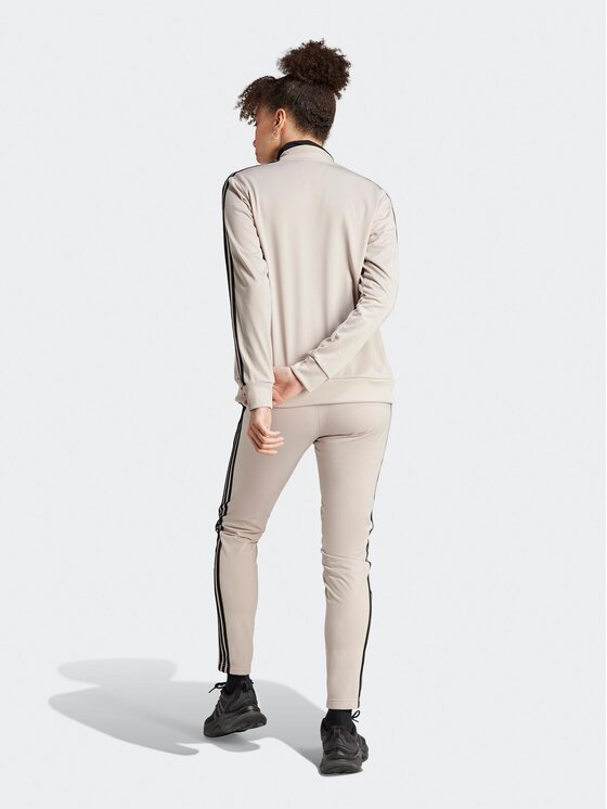adidas adidas Trenirka Essentials 3-Stripes IJ8786 Bež Slim Fit
