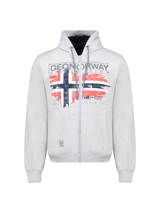 Geographical Norway Geographical Norway Bluza WZ3084H/GN-Blended Grey Szary Regular Fit