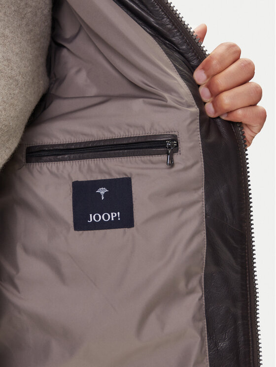 JOOP! JOOP! Кожено яке 17 Boys 1500150 80000851 Кафяв Regular Fit
