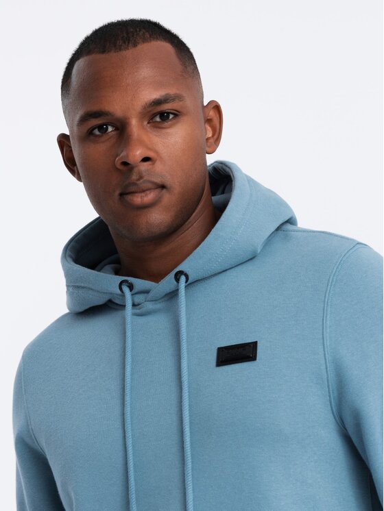 Ombre Ombre Mikina OM-SSNZ-0141 Modrá Regular Fit