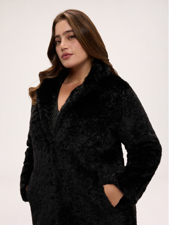 Fiorella Rubino Fiorella Rubino Płaszcz zimowy 0048T000403N033 Czarny Regular Fit