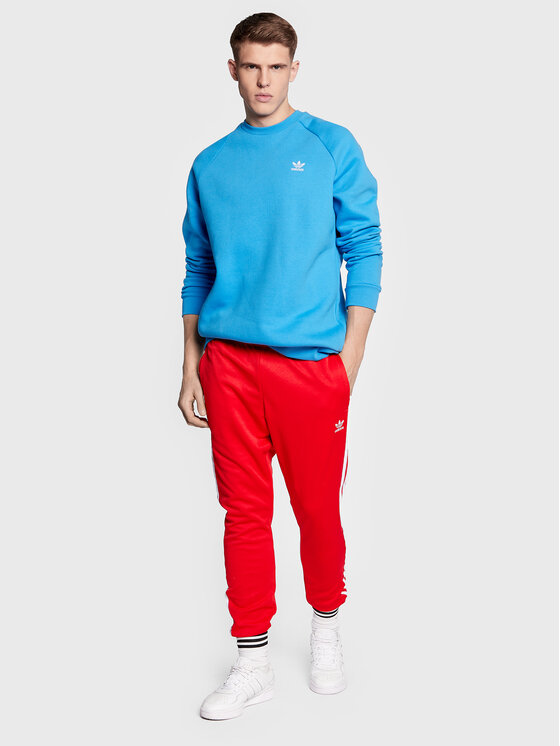 Felpa adicolor Essentials Trefoil HJ7992 Blu