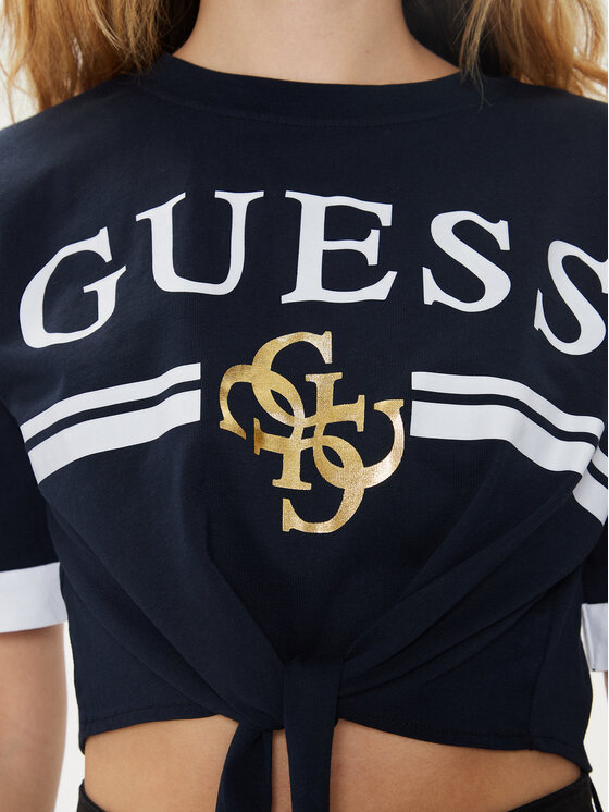 Guess Guess T-Shirt V4GI00 I3Z14 Dunkelblau Boxy Fit